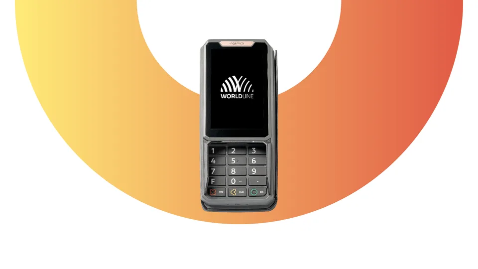 Terminal de paiement Worldline Axium RX5000 avec écran tactile et clavier