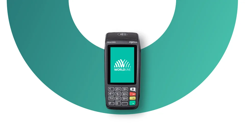 Terminal de paiement mobile Worldline Move/5000 avec clavier et imprimante