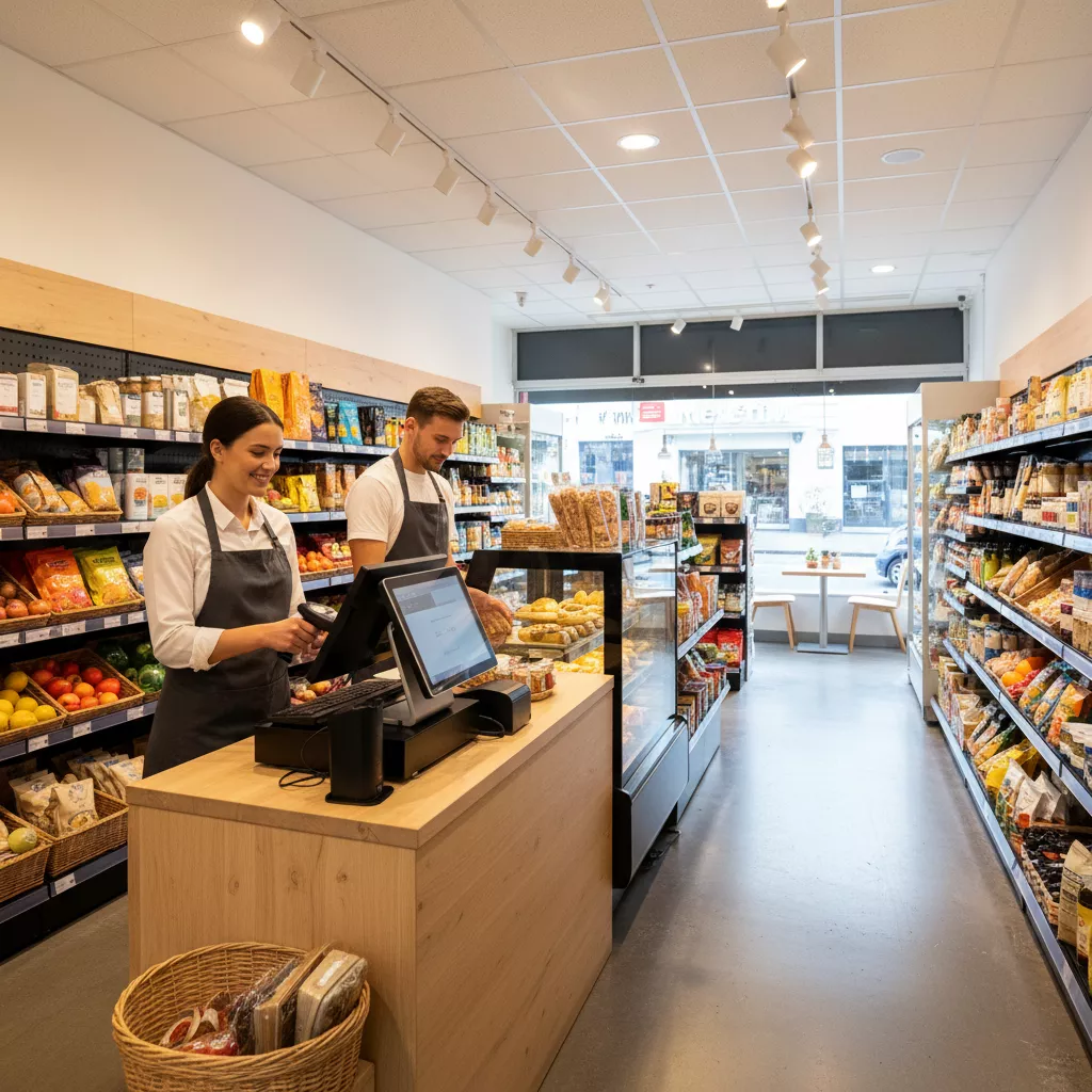 Caisse enregistreuse pour magasin d'alimentation générale en Suisse