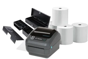 Imprimante et papier pour caisse enregistreuse, tiroir caisse