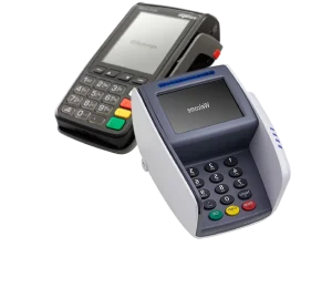 deux terminaux de paiement pour cartes de crédit